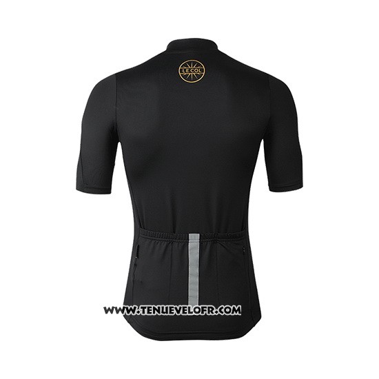 2019 Maillot Ciclismo Lecol Noir Manches Courtes et Cuissard
